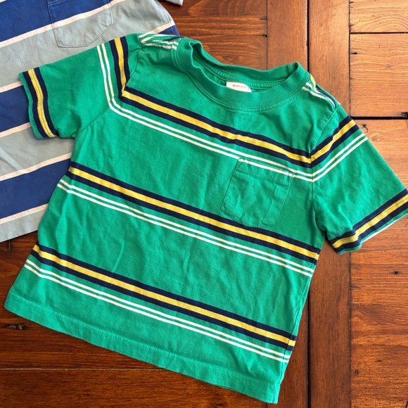 Hanna Andersson 2pc Striped Blue and Green Kids T-Shirts Sz 3T - Picture 2 of 6